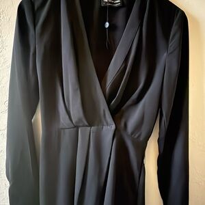 The Fifth Label Black Long Sleeve Wrap Romper Size S